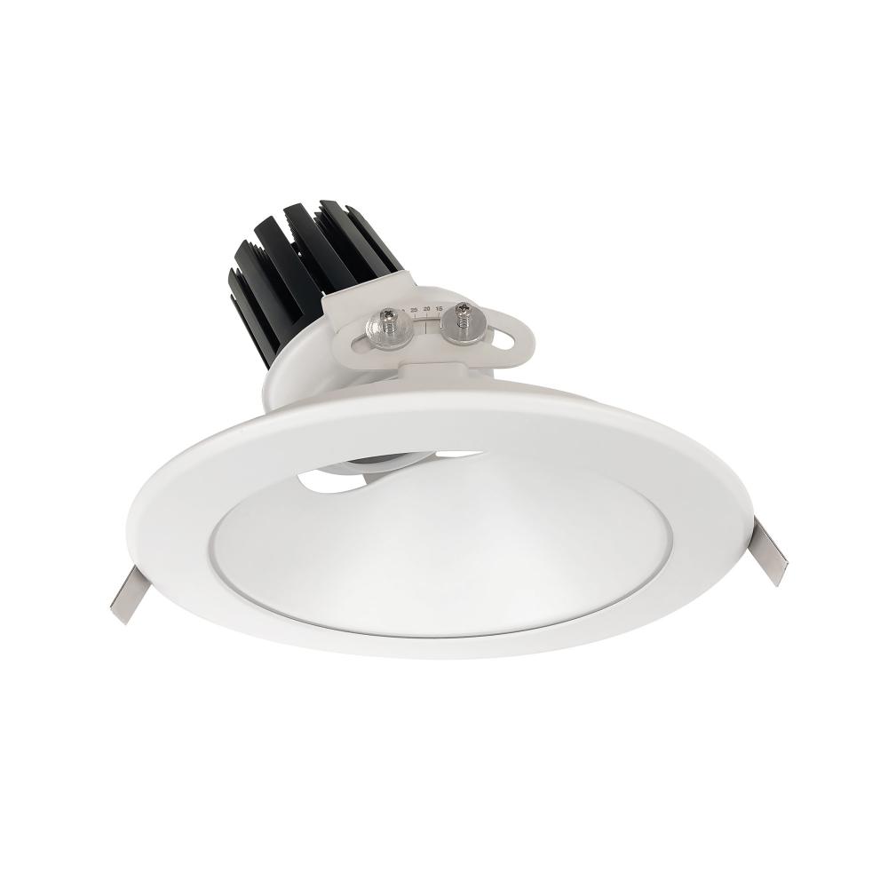 8" Sapphire III Round Adjustable Reflector, 4500lm, 4000K, Narrow Flood Optic, Matte Powder