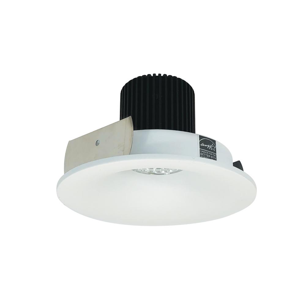4" Iolite LED Round Bullnose, 1000lm / 14W, 3500K, Matte Powder White Finish