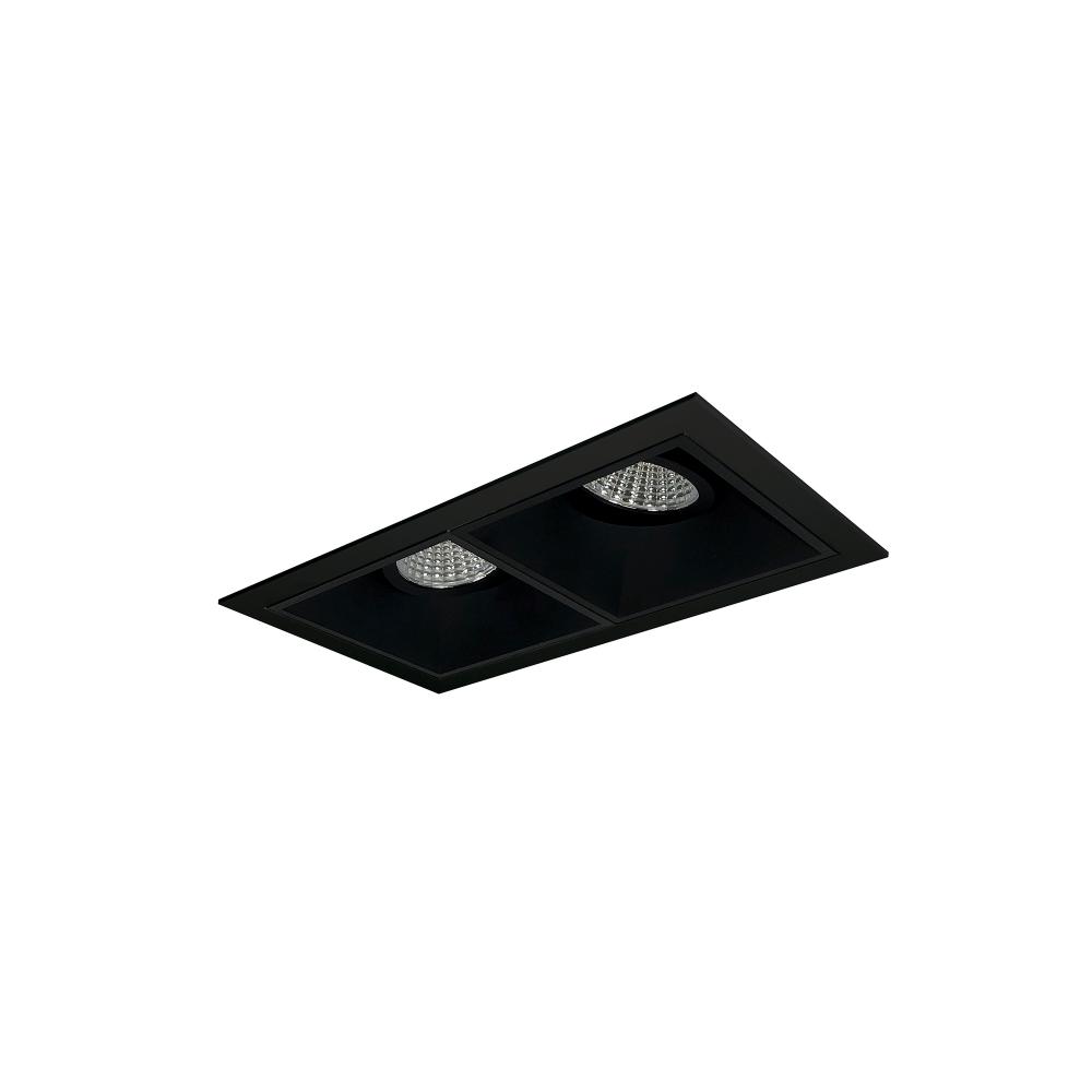 Iolite MLS 2-Head Trim Kit, Black Flange, 2700K, 1000lm, Black Adj. Snoot/Fixed Downlt. Trims