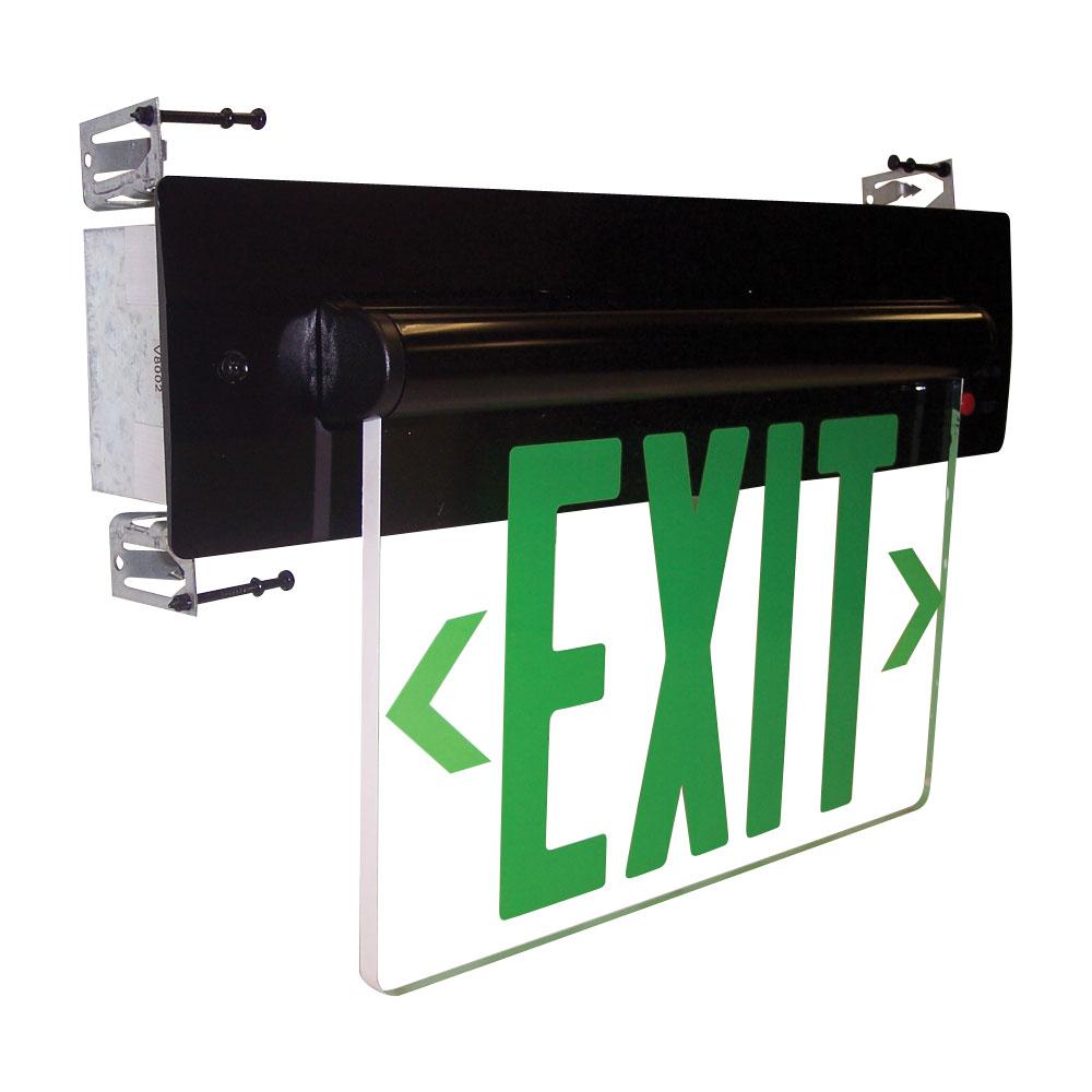 EXIT REC ADJ BAT 1F GRN/CLR BL
