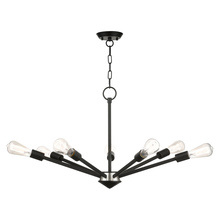 Livex Lighting 45837-04 - 7 Lt Black Chandelier