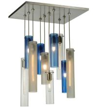 Meyda Blue 135045 - 17"Sq Cilindro 10 LT Cascading Pendant