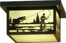 Meyda Blue 51887 - 12" Square Hyde Park Fly Fisherman Flushmount