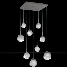 Hammerton CHB0039-09-GP-S-C01-L3 - Gem Square 9pc Multi-Pendant