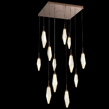 Hammerton CHB0050-12-BB-CA-C01-L3 - Rock Crystal Square 12pc Multi-Pendant