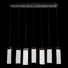 Hammerton PLB0042-07-MB-BG-C01-L3 - Parallel Glass Linear 7pc Multi-Pendant