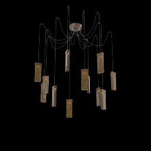 Hammerton SCB0042-12-BB-BG-C01-L3 - Parallel Glass Round 12pc Swag Multi-Pendant