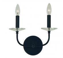 Framburg Limited Editions F-L1162 MBLACK - 2-LIGHT MATTE BLACK ASHLEY WALL SCONCE