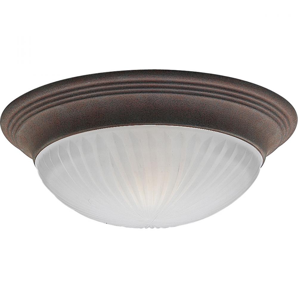 One Light Copper Bowl Flush Mount
