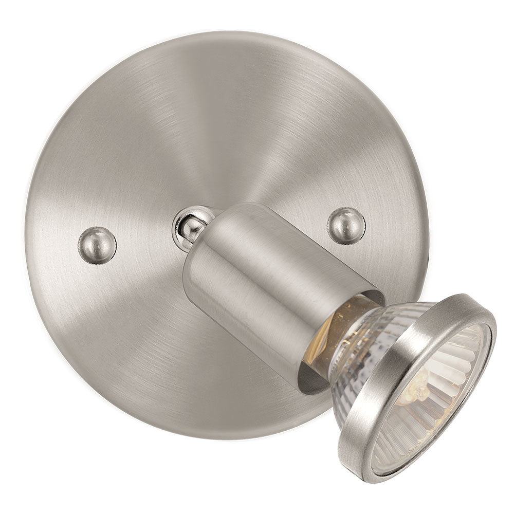 1 LT Wall Track Light w/ Matte Nickel Finish & Adjustable Lamp Head