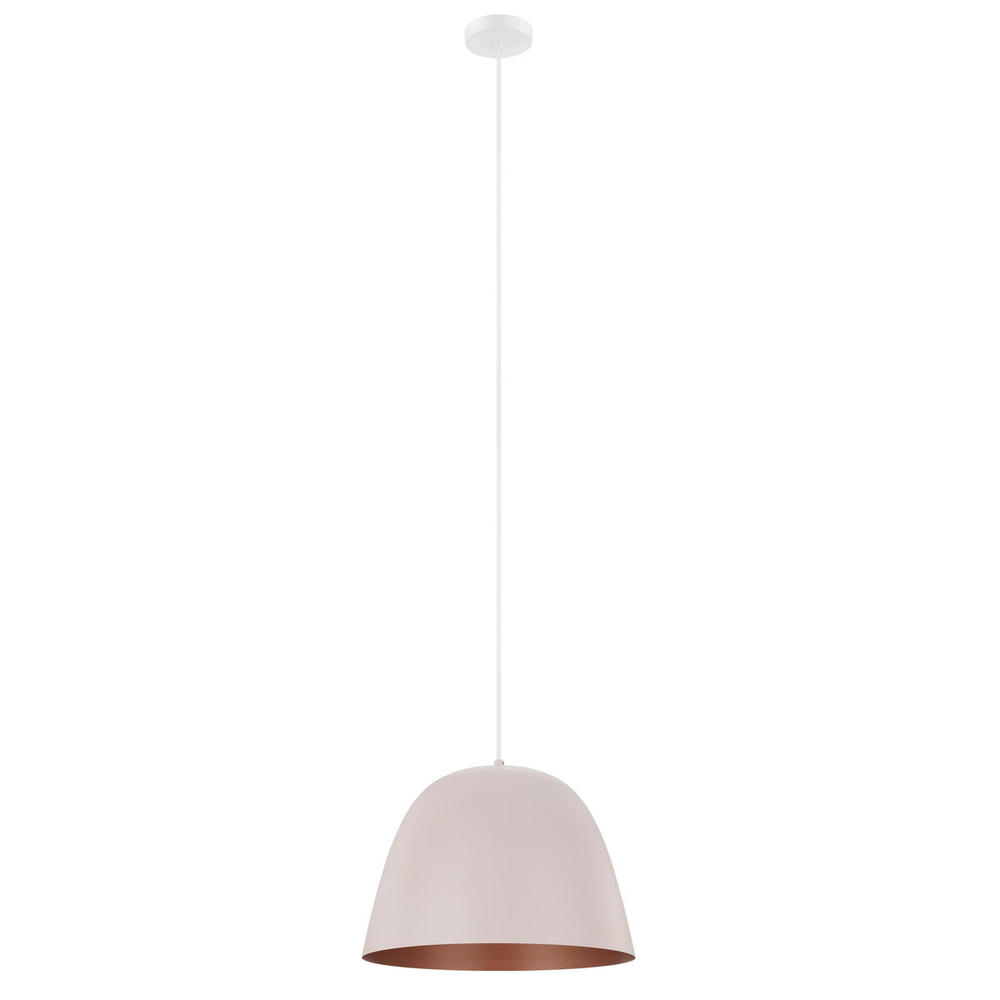 1 LT Pendant w/ Apricot Finish & Apricot w/ Copper Interior Metal Shade