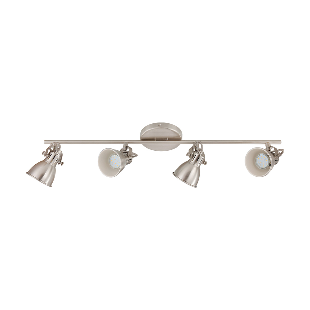 4 LT Track Light w/ Matte Nickel Finish & Adjustable Lamp Heads