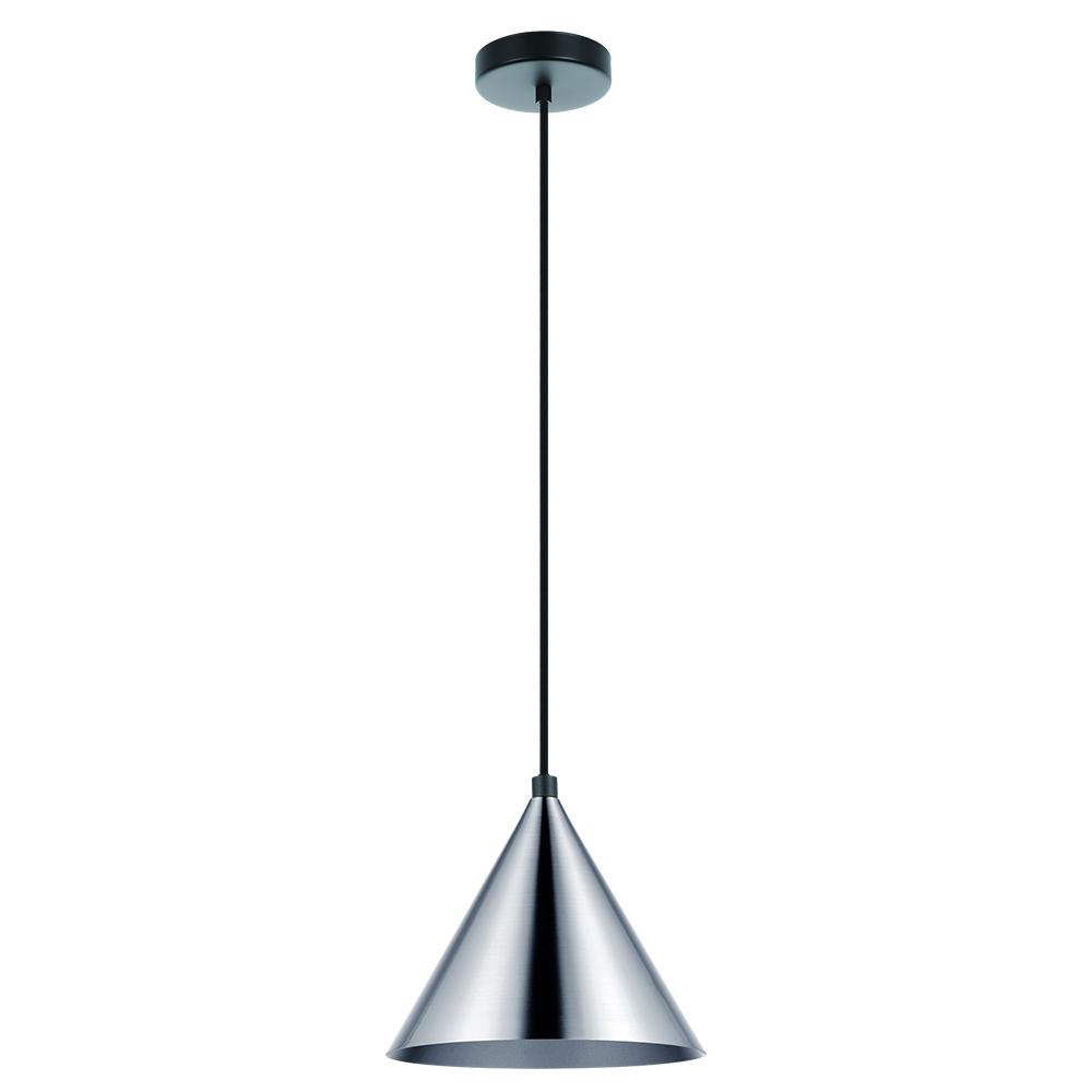 1 LT Mini Pendant w/ Black Finish & Matte Nickel Metal Shades