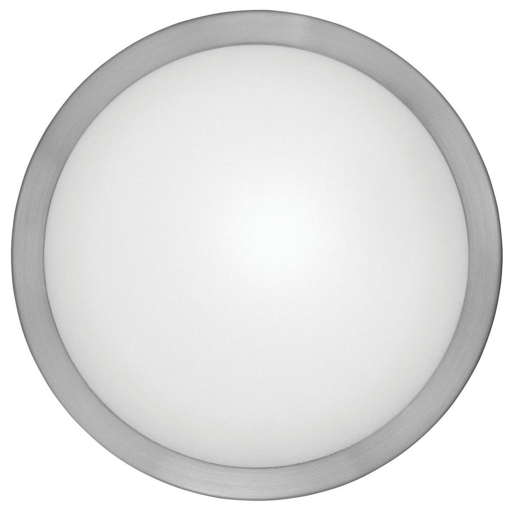 1 LT Ceiling Light w/ Matte Nickel Finish & Satin Glass Shade