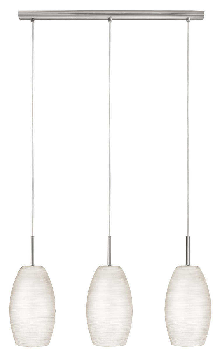 3 LT Linear Pendant w/ Matte Nickel Finish & White Glass Shades