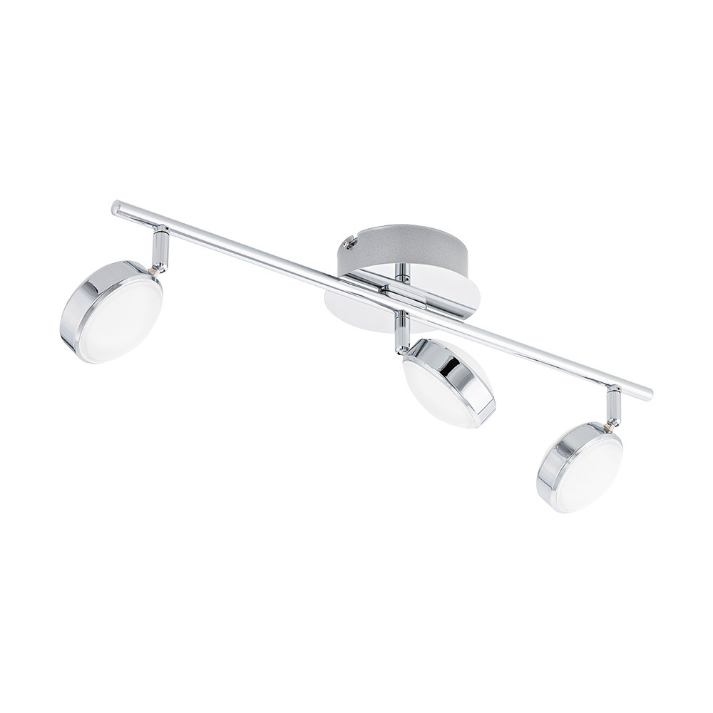 3 LT LED Track Light w/ Chrome Finish & Satin Acrylic Adjustable Shades