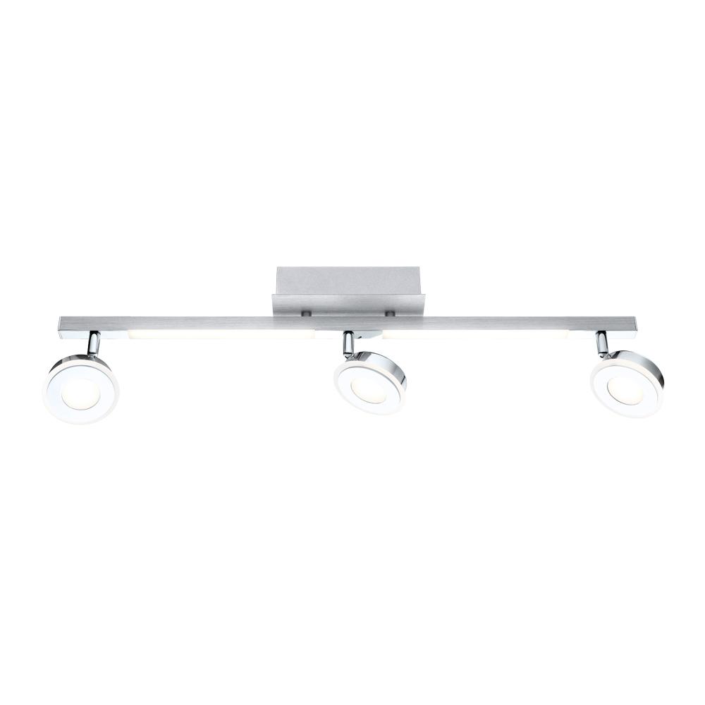 3 LT LED Fixed Track Light w/ Burshed Aluminum & Chrome Finish w/ Satin Acrylic Diffusers