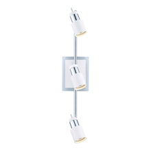 Eglo 200323A - 3 LT Fixed Track Light w/ Chrome & White Finish & Cylinder Adjustable Lamp Heads