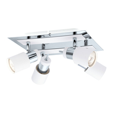 Eglo 200324A - 4 LT Ceiling Track Light w/ Chrome & White Finish & Cylinder Adjustable Lamp Heads