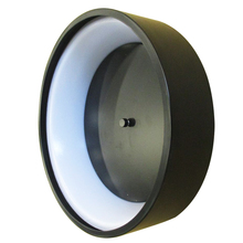 Eglo 202106A - 1 LT Integrated LED Ceiling Light w/ Black Finish & Black & White Shade, Smoked Diffuser