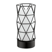 Eglo 202362A - 1 LT Table Lamp w/ Matte Black Finish & White Glass