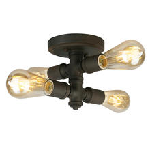 Eglo 202838A - 4 LT Open Bulb Ceiling Light w/ Matte Bronze Finish