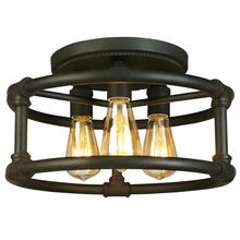 Eglo 202849A - 3 LT Open Bulb Ceiling Light w/ a Matte Bronze Finish