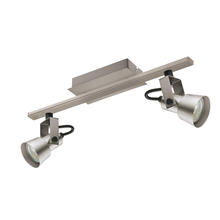 Eglo 203246A - 2 LT Fixed Track Light w/ Matte Nickel Finish & Matte Nickel Adjustable Lamp Heads
