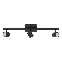 Eglo 203397A - 3 LT Fixed Track Light w/ Black Finish & Black Adjustable Lamp Heads