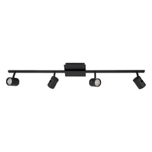 Eglo 203398A - 4 LT Fixed Track Light w/ Black Finish & Black Adjustable Lamp Heads