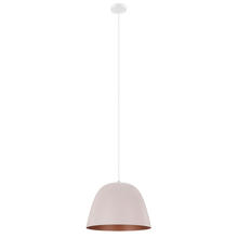 Eglo 204078A - 1 LT Pendant w/ Apricot Finish & Apricot w/ Copper Interior Metal Shade
