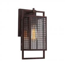Eglo 204547A - 1 LT Outdoor Wall Light w/ Rust Color Finish & Clear Glass Shade