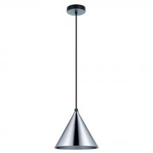 Eglo 205642A - 1 LT Mini Pendant w/ Black Finish & Matte Nickel Metal Shades