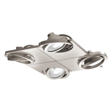 Eglo 39251A - 4 LT LED Ceiling Track Light w/ Matte Nickel Finish & Adjustable Lamp Heads