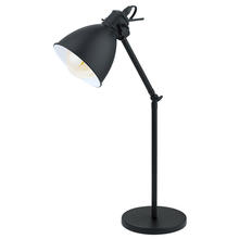 Eglo 49469A - 1 LT Desk Lamp w/ a Black Finish & Black & White Metal Shade