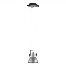 Eglo 49619A - 1 LT Pendant w/ a Distressed Zinc & Black Finish