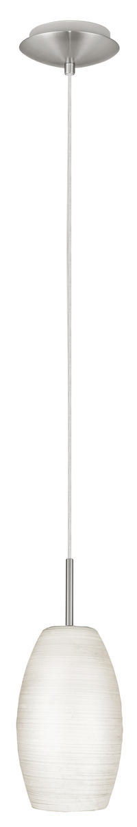 Eglo 88953A - 1 LT Mini Pendant w/ Matte Nickel Finish & White Glass Shade
