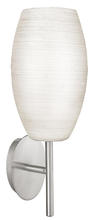 Eglo 88956A - 1 LT Wall Light w/ Matte Nickel Finish & White Wiped Glass