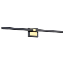 Eglo 900929A - 1 LT Integrated LED Bath/Vanity Light w/ Black & Brushed Brass Finish & White Diffuser