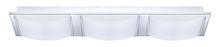 Eglo 94467A - 3 LT LED Bath/Vanity Light w/ Chrome Finish & White Glass Shades