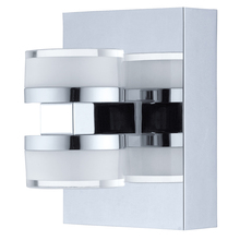 Eglo 94651A - 1 LT LED Bath/Vanity Light w/ Chrome Finish & Clear & Satin Acrylic Shade
