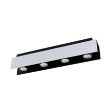 Eglo 97397A - 4 LT Fixed Track Light w/ Aluminum & Black Finish & Adjustable Lamp Heads
