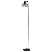 Eglo 98387A - 1 LT Floor Lamp w/ Black Finish & Metallic Smoked Glass Shade