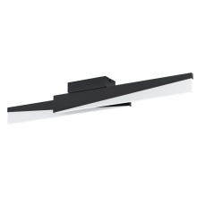 Eglo 99561A - 2 LT Integrated LED Ceiling Light w/ Black Finish & White Acrylic Shade