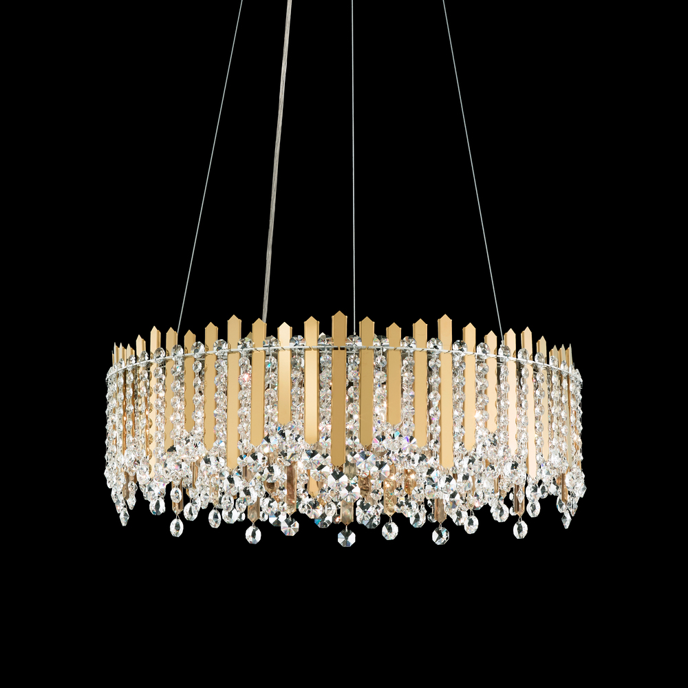 Chatter 12 Light 120V Pendant in Polished Stainless Steel with Crystals from Swarovski®