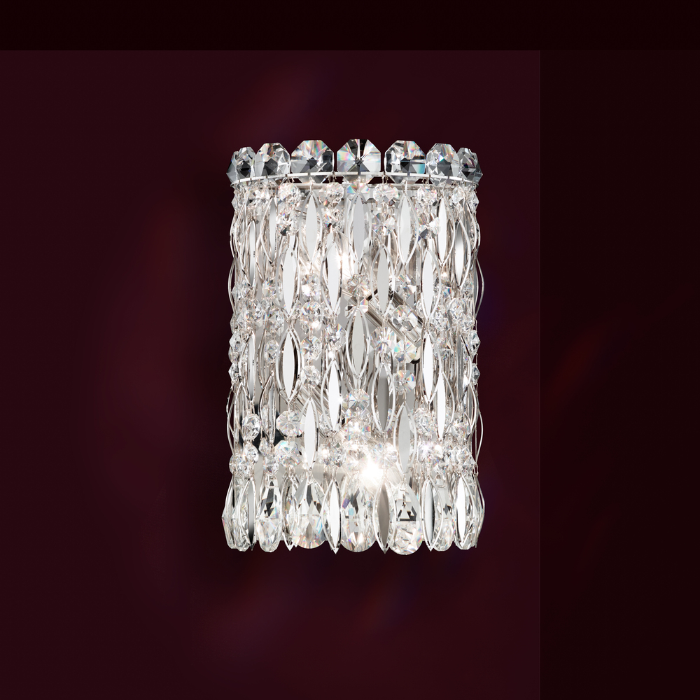 Sarella 2 Light 120V Wall Sconce in Black with Heritage Handcut Crystal