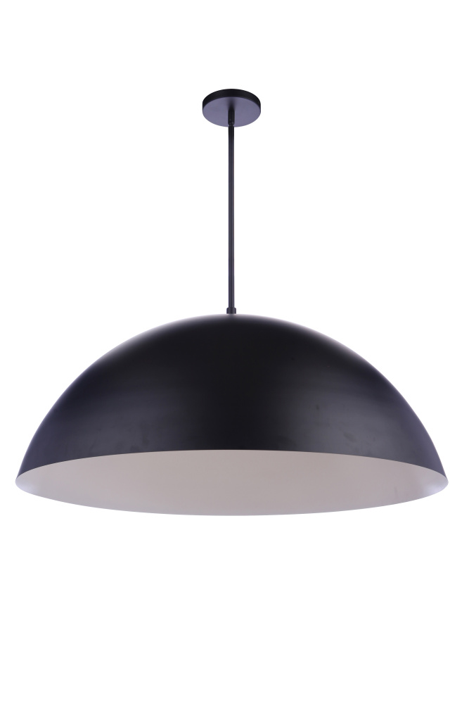 34.75Ã¢â‚¬Â Diameter Sculptural Statement Dome Pendant in Flat Black
