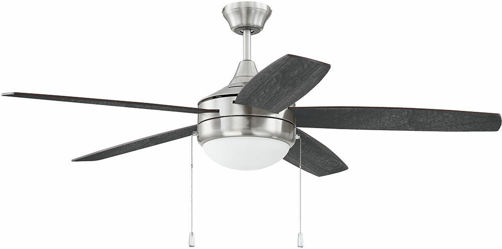 52" Phaze 5 in Brushed Polished Nickel w/ Brushed Nickel/Greywood Blades