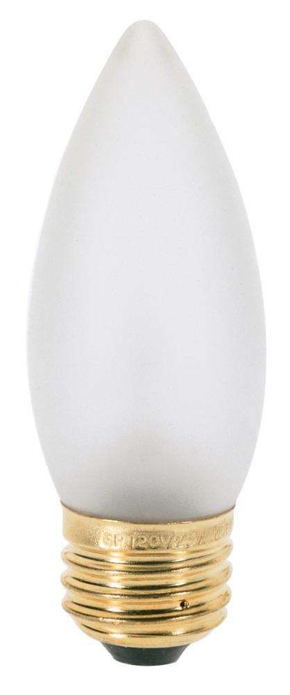 60 Watt B11 Incandescent; Frost; 2500 Average rated hours; 640 Lumens; Medium base; 130 Volt; 2-Card