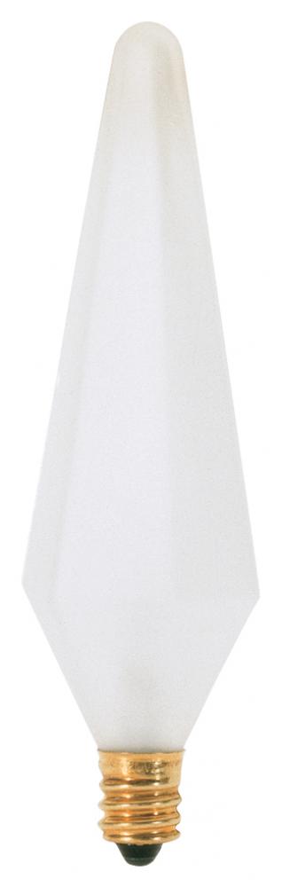 25 Watt HX10.5 Incandescent; Frost; 1500 Average rated hours; 175 Lumens; Candelabra base; 120 Volt;